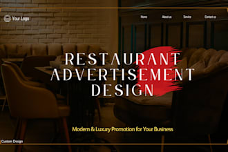 modern restaurant advertisement design