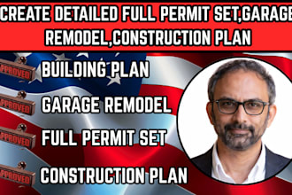 united state full permit set,construction plan,building plan,garage conversion