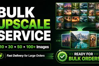do bulk upscale images to HD, 4k, 8k and improve quality