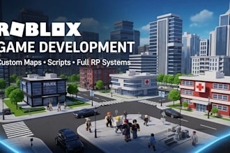 develop full roblox game, script custom roblox game
