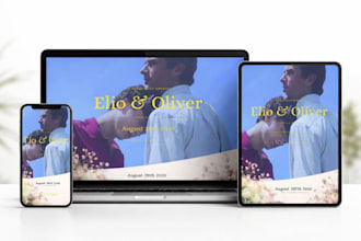 design a romantic wedding website with rsvp for lgbt couples