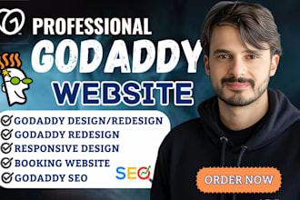 godaddy website, godaddy redesign, godaddy seo and website builder