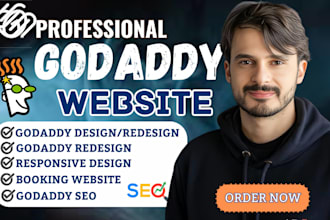 godaddy website, godaddy redesign, godaddy seo and website builder