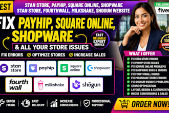 fix payhip square online shopware stan store fourthwall milkshake shogun website