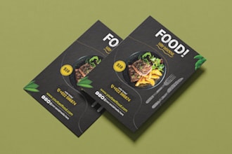 design flyer for food and restaurant
