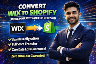 convert wix to shopify store migrate transfer redesign