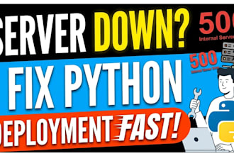fix python app deployment errors on vps urgently
