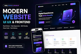 design and develop modern website UI UX and frontend