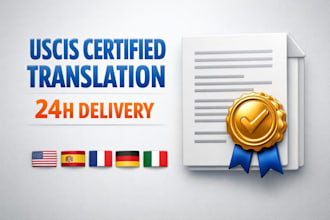 do uscis certified translation, visa, embassy, or official documents in 24hrs