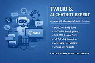 integrate twilio SMS, whatsapp API and ai chatbot