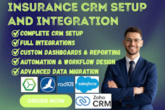 setup and integrate insurance CRM angencybloc hawksoft radiusbob salesforce zoho