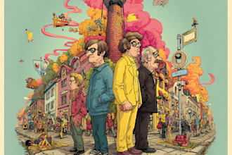design cartoon album cover