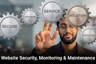 provide monthly wordpress website security monitoring, maintenance and support