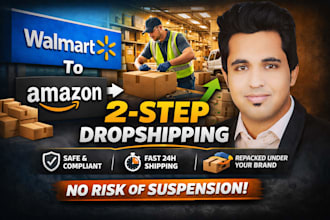do walmart to amazon 2 step dropshipping , a to z account handling