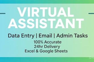be your virtual assistant for data entry and admin tasks