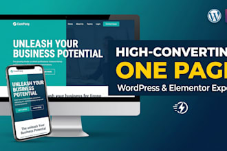 design a high converting onepage wordpress website with elementor
