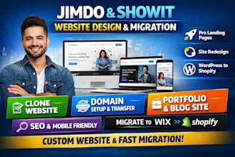 do jimdo portfolio blog website logo design jimdo custom landing page design SEO
