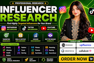 find best youtube, tiktok and instagram influencer email list