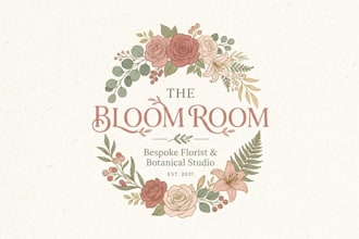 design shining high end wedding florist logo