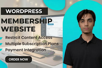 create wordpress membership and subscription website