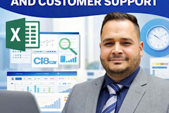 do data entry, excel tasks and customer support