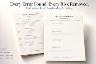 proofread, edit and draft for you