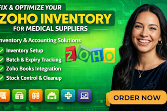 fix your zoho inventory setup for medical suppliers, zoho books integration
