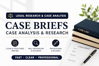 do legal research case analysis and draft case briefs