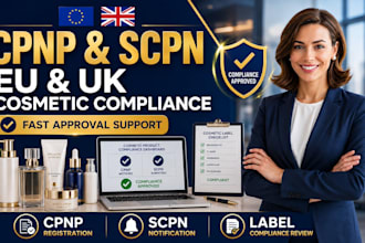 do cpnp scpn cosmetic product notification, eu UK compliance and label review