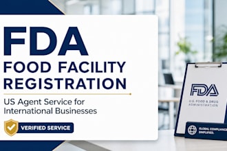 do fda food facility registration and provide US agent service
