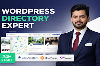 build a wordpress directory website using geodirectory, hivepress, or voxel