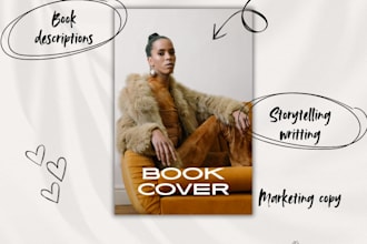 write compelling book blurbs and creative copywriting for your project