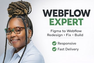 fix and update your webflow website design or customize webflow template