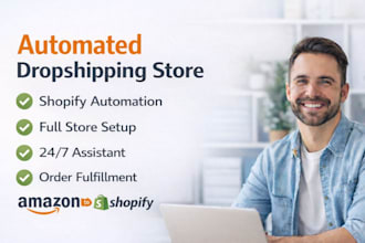 build ai n8n website, amazon to shopify automated dropshipping store