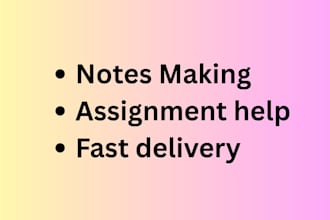 make neat handwritten or typed notes for students