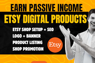 design etsy digital products seo listing etsy shop set up