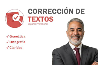 corrijo textos en espanol profesionalmente