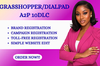 do a2p 10dlc registration for grasshopper and dialpad SMS compliance