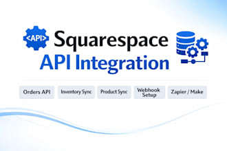 integrate squarespace API orders, inventory and product sync with zapier, make