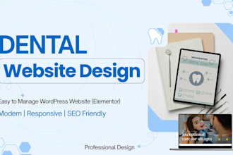 design modern dental clinic, dentist, or healthcare website
