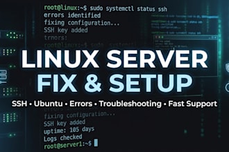 setup, fix and configure your linux server