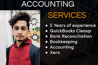 do accounting setup, cleanup bookkeeping in quickbook online, xero