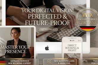 build german wix booking website wix portfolio travel site wix landing page seo