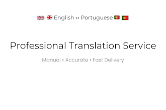 manually translate english to portuguese and portuguese to english