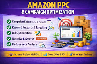 setup and optimize amazon PPC campaigns to increase sales and ROI