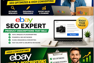 write professional ebay listing descriptions and SEO content