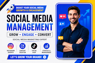 manage instagram growth social media marketing content creator and tiktok shop