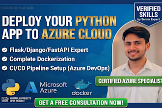 deploy python, django, flask, or fastapi app on azure cloud