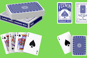 design custom playing card poker card 52 card deck poker chip blackjack rulebook