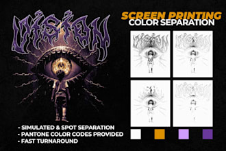do fast color separation for screen printing